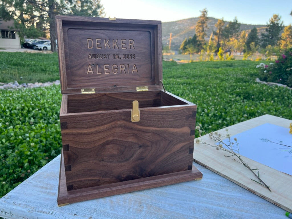 Wedding Box - Walnut & Curly Maple