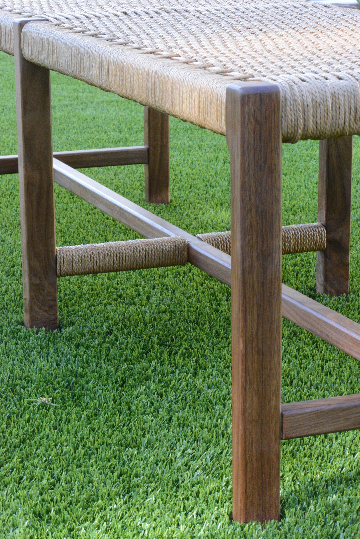 Entry Bench - Walnut & Danish Cord