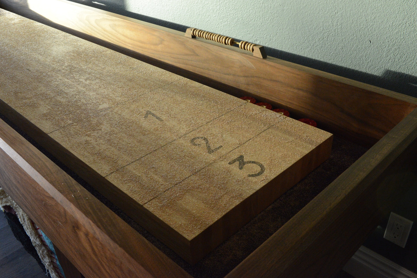 Shuffleboard Table - Walnut & White Oak