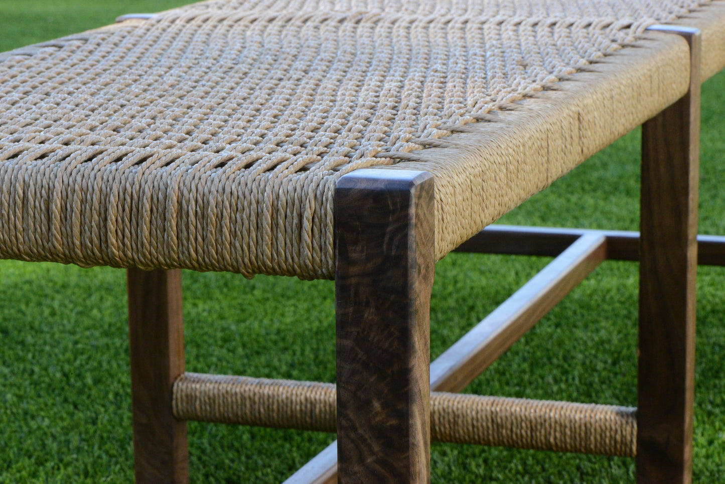 Entry Bench - Walnut & Danish Cord