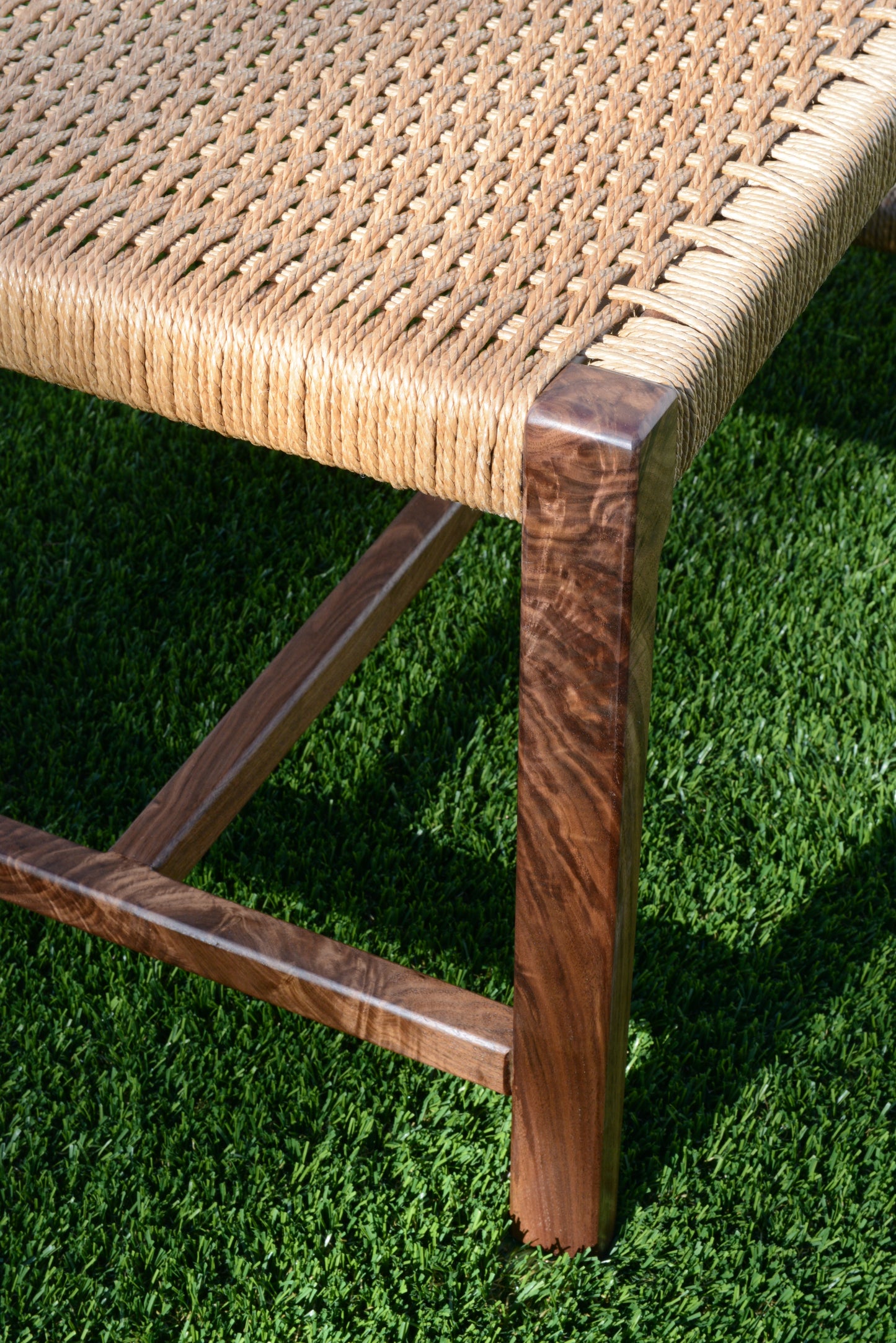 Entry Bench - Walnut & Danish Cord